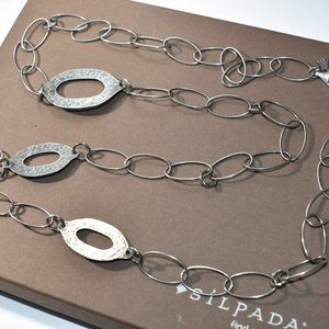 Silpada Hammered Link necklace .925 Sterling Silver  N1506